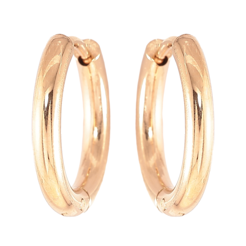 Сережки Xuping TTM Stainless Steel колір 18K колечка «Класика, шир. 2.5мм» ø 17мм фото №1