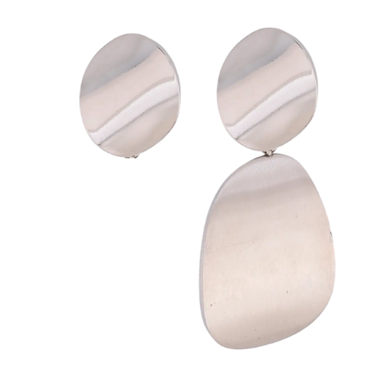 Серьги Xuping TTM Stainless Steel цвет Родий пусеты Декоративные подвески ассиметрия фото №4