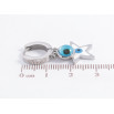 Серьги Xuping TTM Stainless Steel цвет Родий подвески на колечках Звездочки с оберегом Глаз Фатимы фото №2