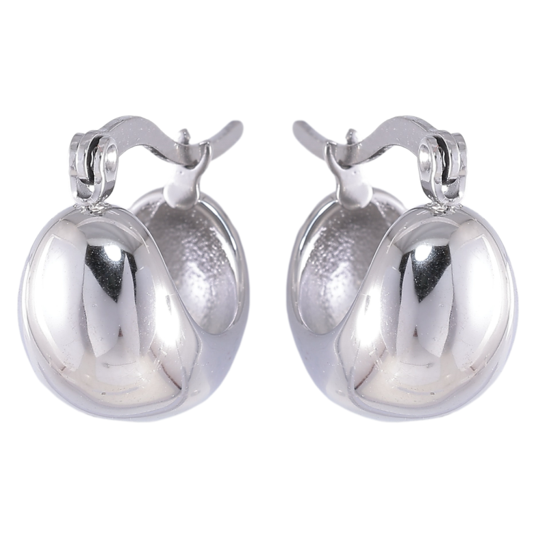 Сережки Xuping TTM Stainless Steel колір Родій замок-шпилька «Об'ємні кошики» фото №1