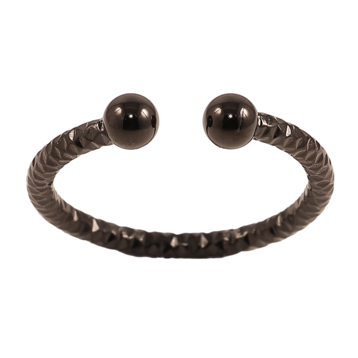 Кольцо Xuping TTM Stainless Steel Цвет Black Узор насечками фото №10