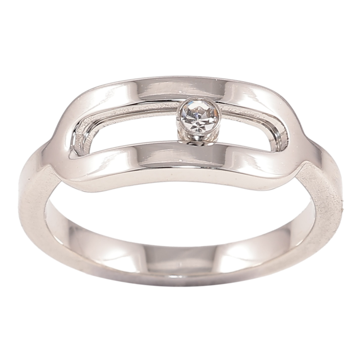 Кольцо Xuping TTM Stainless Steel Цвет Родий Декоративный узор фото №20