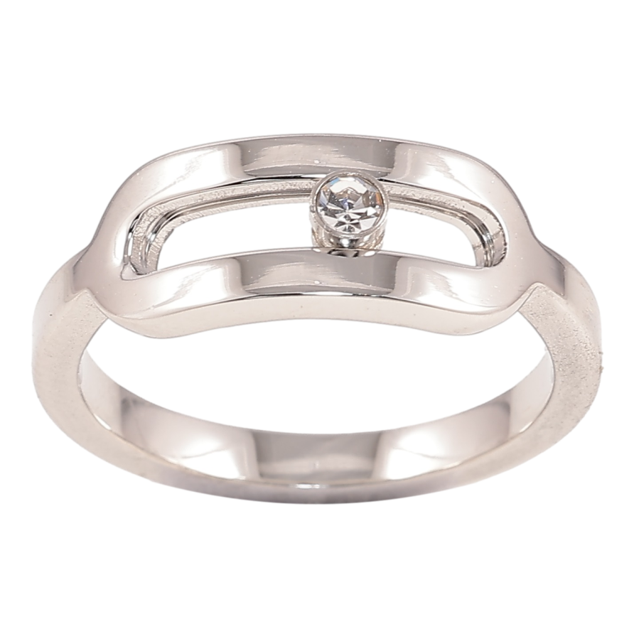 Кольцо Xuping TTM Stainless Steel Цвет Родий Декоративный узор фото №1