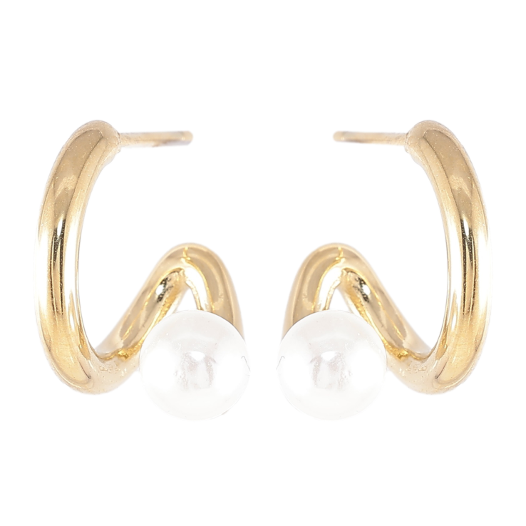 Серьги Xuping TTM Stainless Steel цвет 14K пусеты Декоративные с жемчужинами фото №25