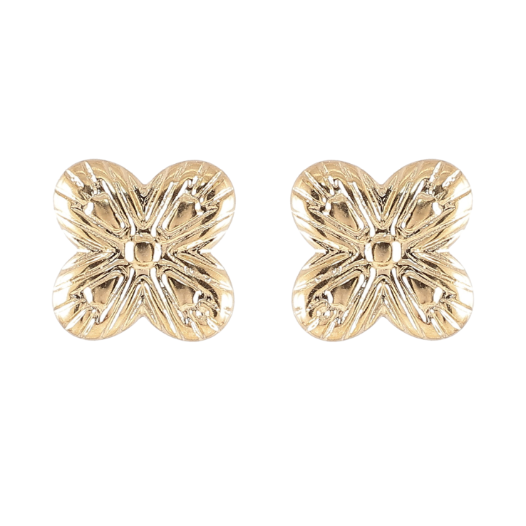 Серьги Xuping TTM Stainless Steel цвет 14K пусеты Декоративные цветочки фото №22