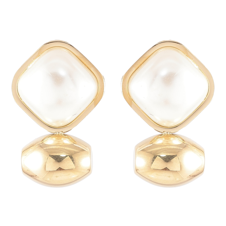 Серьги Xuping TTM Stainless Steel цвет 14K пусеты Фигурные с жемчужными вставками фото №15