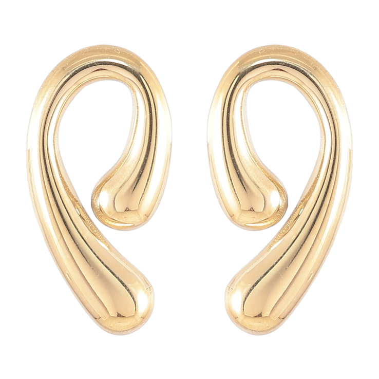 Серьги Xuping TTM Stainless Steel цвет 14K пусеты Декоративные фото №4