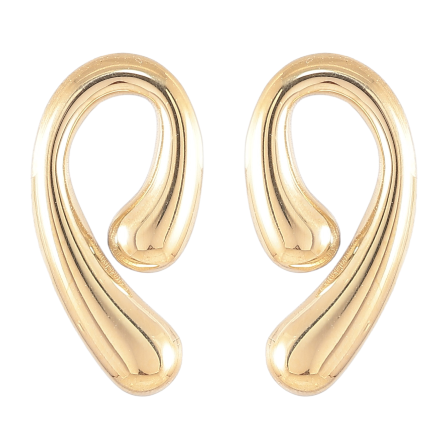 Серьги Xuping TTM Stainless Steel цвет 14K пусеты Декоративные фото №1