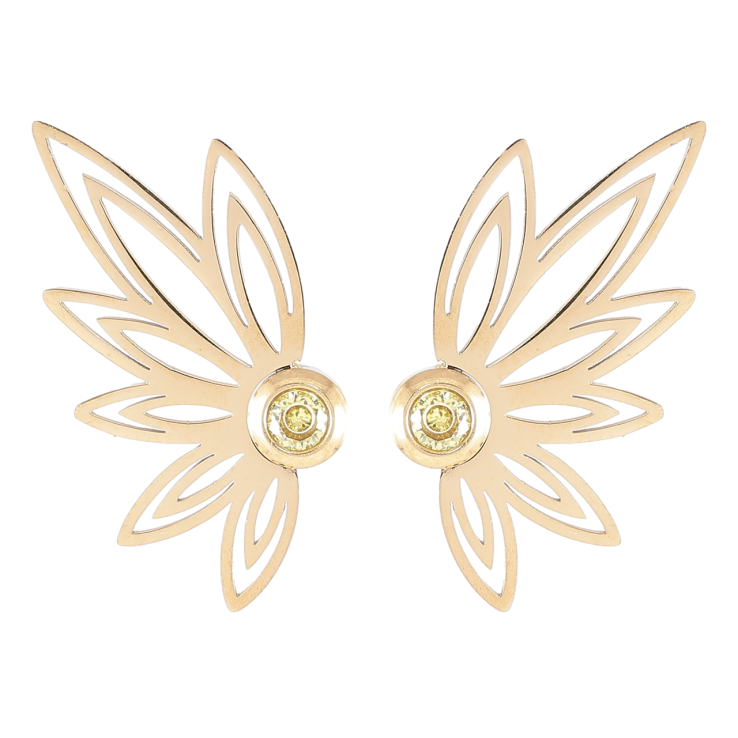 Серьги Xuping TTM Stainless Steel цвет 14K пусеты Декоративные с кристаллами фото №23