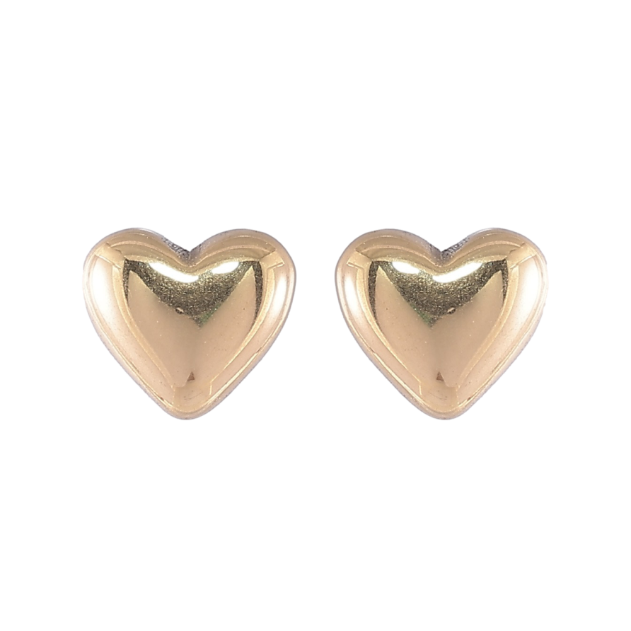 Серьги Xuping TTM Stainless Steel цвет 14K пусеты Сердечки фото №1