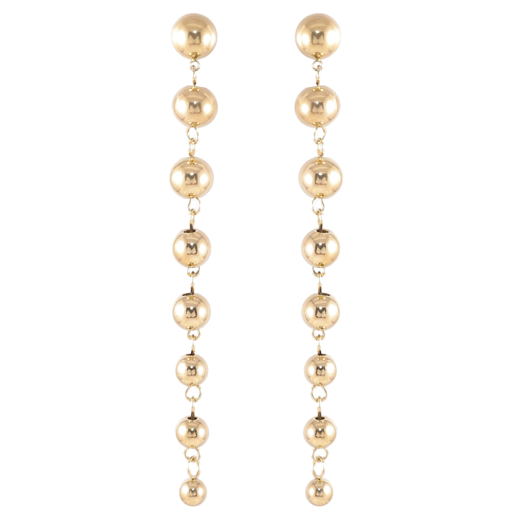 Серьги Xuping TTM Stainless Steel цвет 14K пусеты Подвески из шариков фото №25