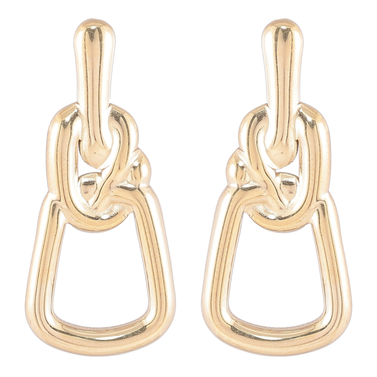 Серьги Xuping TTM Stainless Steel цвет 14K пусеты Декоративный узор фото №21