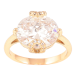 Кольцо Xuping Позолота 18K Фианит в декоративной оправе фото №1 Кольцо Xuping Позолота 18K Фианит в декоративной оправе фото №1