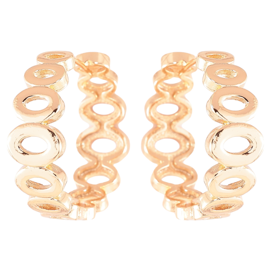 Сережки Xuping Позолота 18K колечка «Візерунок з овалів» фото №1