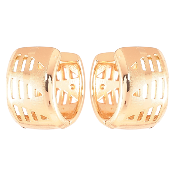 Серьги Xuping Позолота 18K колечки Резной узор с напылением фото №2 Серьги Xuping Позолота 18K колечки Резной узор с напылением фото №2