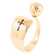 Кольцо Xuping Позолота 18K Узор Крестик с шариком фото №2 Кольцо Xuping Позолота 18K Узор Крестик с шариком фото №2