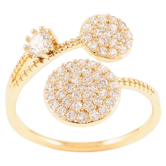 Кольцо Xuping Позолота 18K Инкрустация цирконием фото №1