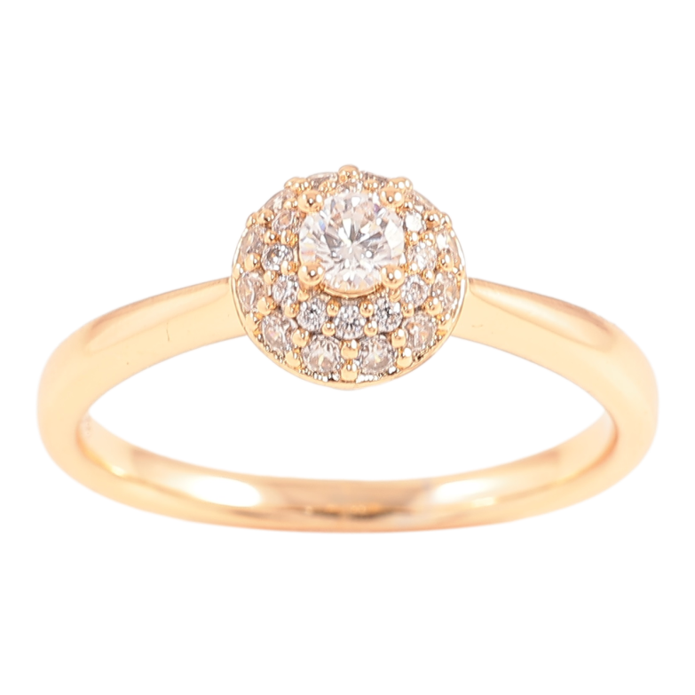 Кольцо Xuping Позолота 18K Инкрустация цирконием фото №1