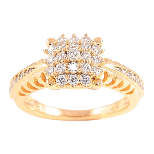 Кольцо Xuping Позолота 18K Инкрустация цирконием фото №1
