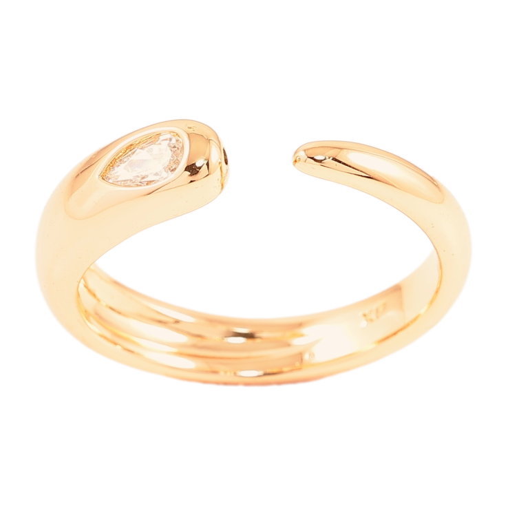 Каблучка Xuping Позолота 18K «Роз'ємна шинка з фіанітом» фото №13 Каблучка Xuping Позолота 18K «Роз'ємна шинка з фіанітом» фото №13