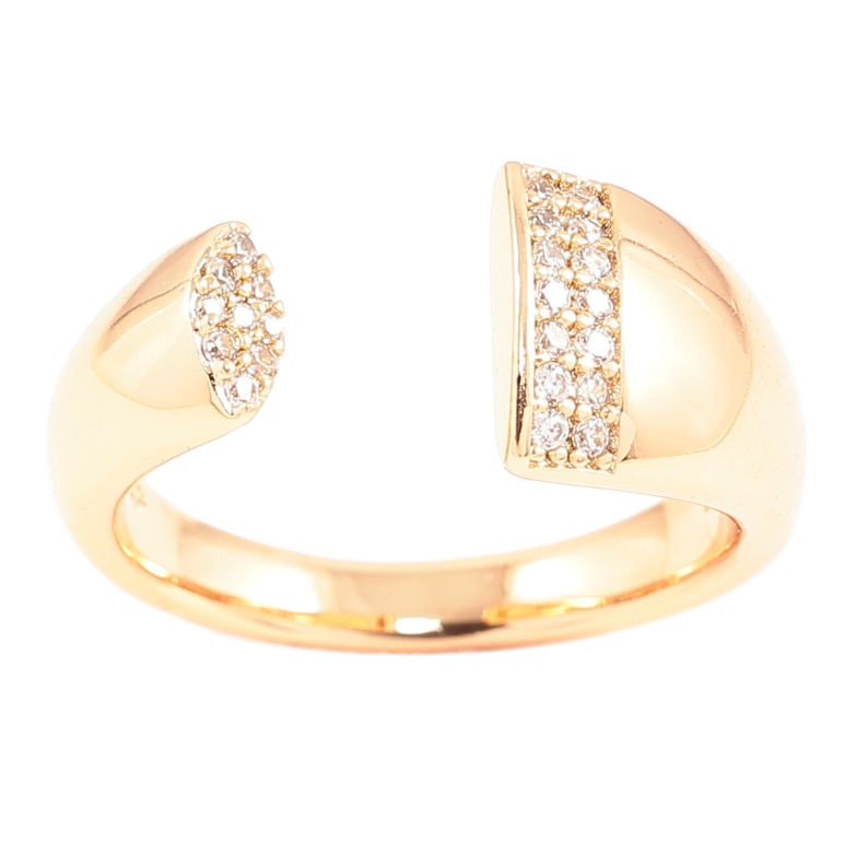 Кольцо Xuping Позолота 18K Разъемная шинка с цирконием фото №1