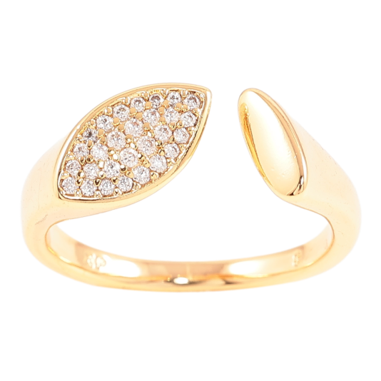 Кольцо Xuping Позолота 18K Разъемная шинка с цирконием фото №1