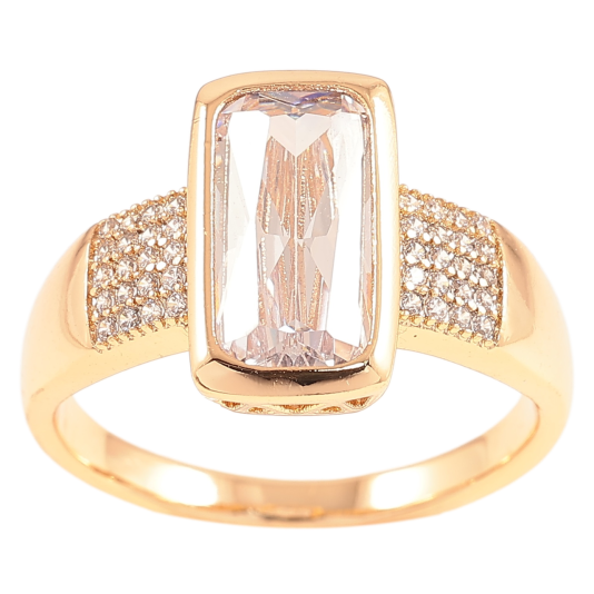 Кольцо Xuping Позолота 18K Фианит с инкрустацией цирконием фото №1
