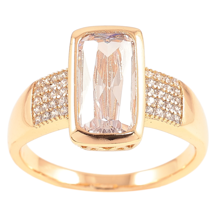 Кольцо Xuping Позолота 18K Фианит с инкрустацией цирконием фото №18