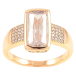 Кольцо Xuping Позолота 18K Фианит с инкрустацией цирконием фото №1