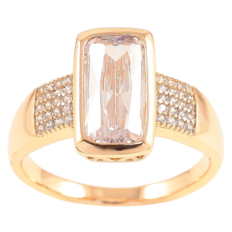 Кольцо Xuping Позолота 18K Фианит с инкрустацией цирконием фото №1