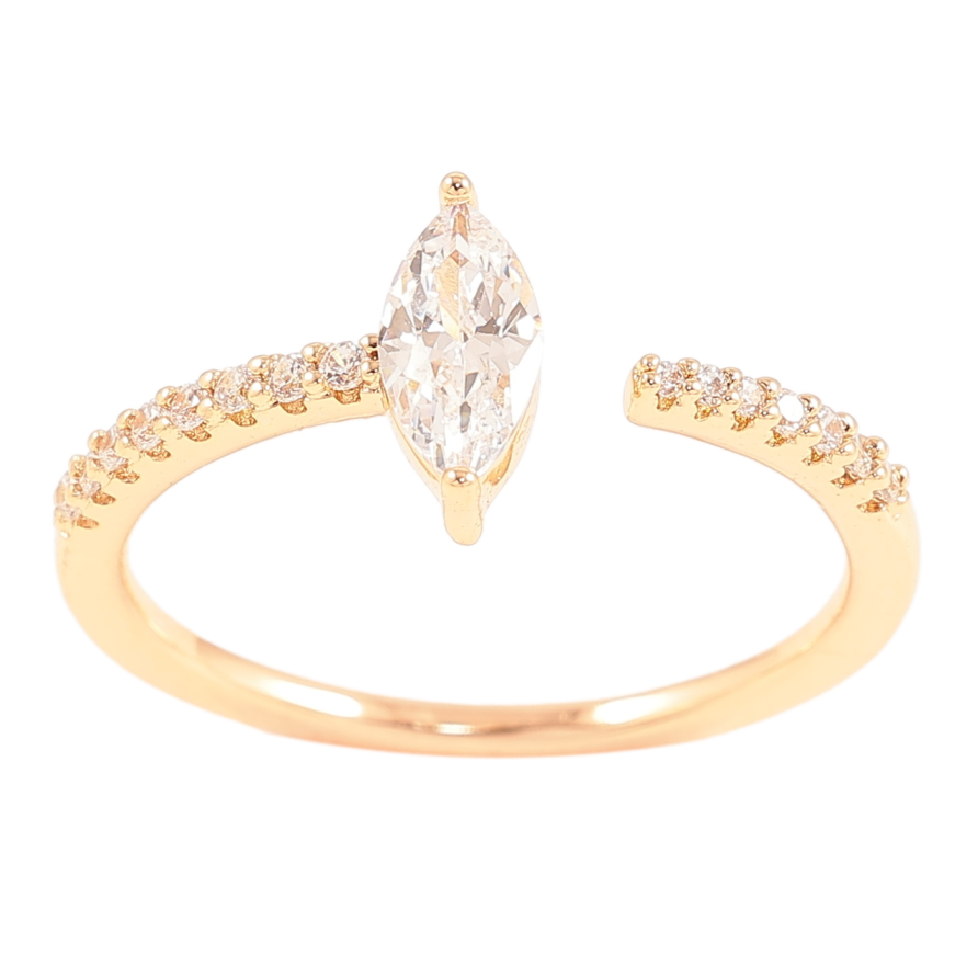 Кольцо Xuping Позолота 18K Дорожка циркония с фианитом фото №1