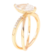 Кольцо Xuping Позолота 18K Скрещение линий с фианитом фото №2 Кольцо Xuping Позолота 18K Скрещение линий с фианитом фото №2