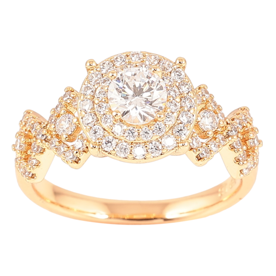 Кольцо Xuping Позолота 18K Инкрустация цирконием фото №1