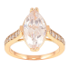 Кольцо Xuping Позолота 18K Фианит Маркиз с дорожками циркония фото №1 Кольцо Xuping Позолота 18K Фианит Маркиз с дорожками циркония фото №1