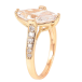 Кольцо Xuping Позолота 18K Фианит Маркиз с дорожками циркония фото №2 Кольцо Xuping Позолота 18K Фианит Маркиз с дорожками циркония фото №2