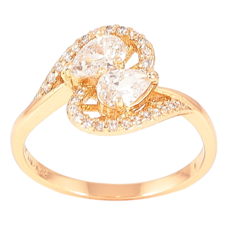 Каблучка Xuping Позолота 18K «Візерунок з цирконієм» фото №1