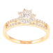 Каблучка Xuping Позолота 18K «Кришталева квітка на доріжках цирконію» фото №1