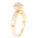 Каблучка Xuping Позолота 18K «Кришталева квітка на доріжках цирконію» фото №2