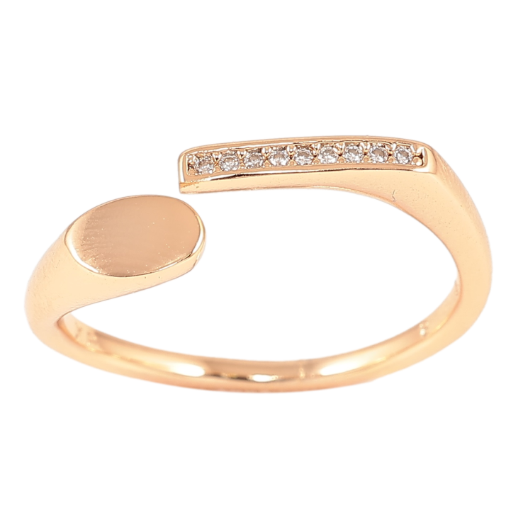 Каблучка Xuping Позолота 18K «Візерунок з доріжкою цирконію» фото №22