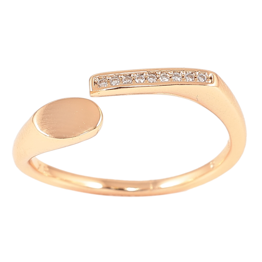 Каблучка Xuping Позолота 18K «Візерунок з доріжкою цирконію» фото №1