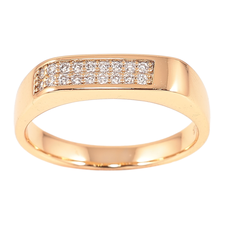 Кольцо Xuping Позолота 18K Инкрустация цирконием фото №1