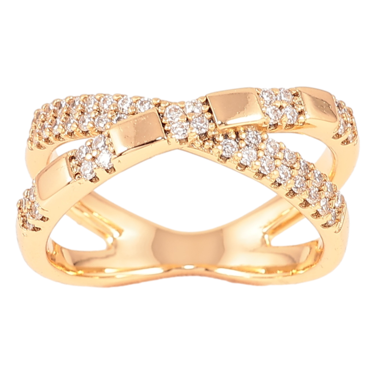 Кольцо Xuping Позолота 18K Инкрустация цирконием фото №5