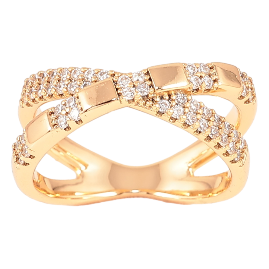 Кольцо Xuping Позолота 18K Инкрустация цирконием фото №1