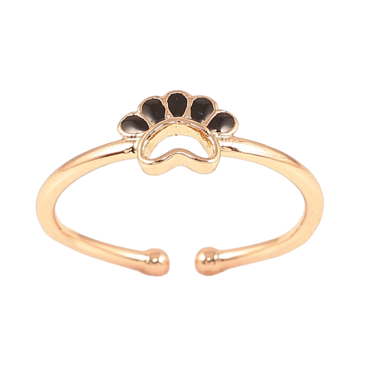 Кольцо Xuping Позолота 18K Узор с черной эмалью фото №1