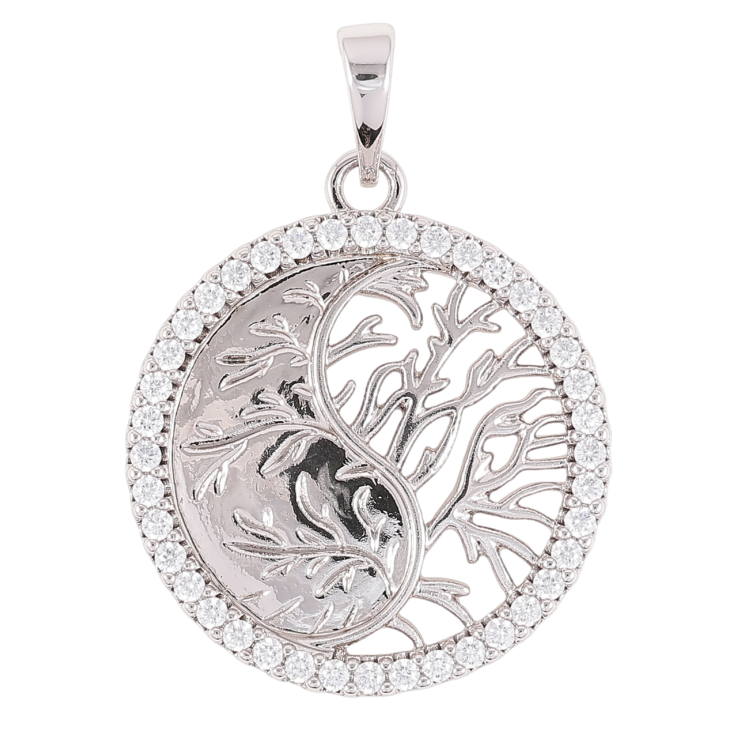 Кулон Xuping Родий Декоративный узор с цирконием для цепочки до 6мм фото №7 Кулон Xuping Родий Декоративный узор с цирконием для цепочки до 6мм фото №7