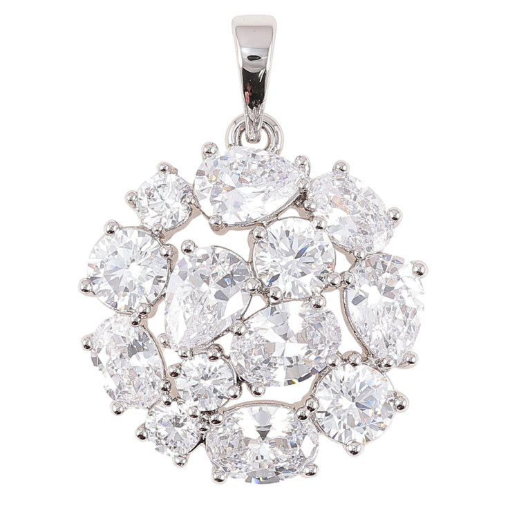 Кулон Xuping Родий Россыпь циркония для цепочки до 6мм фото №9 Кулон Xuping Родий Россыпь циркония для цепочки до 6мм фото №9