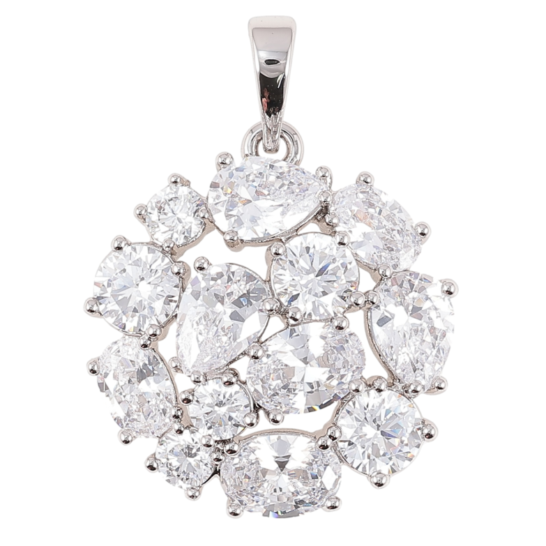 Кулон Xuping Родій «Розсип цирконію» для ланцюжка до 6мм фото №1