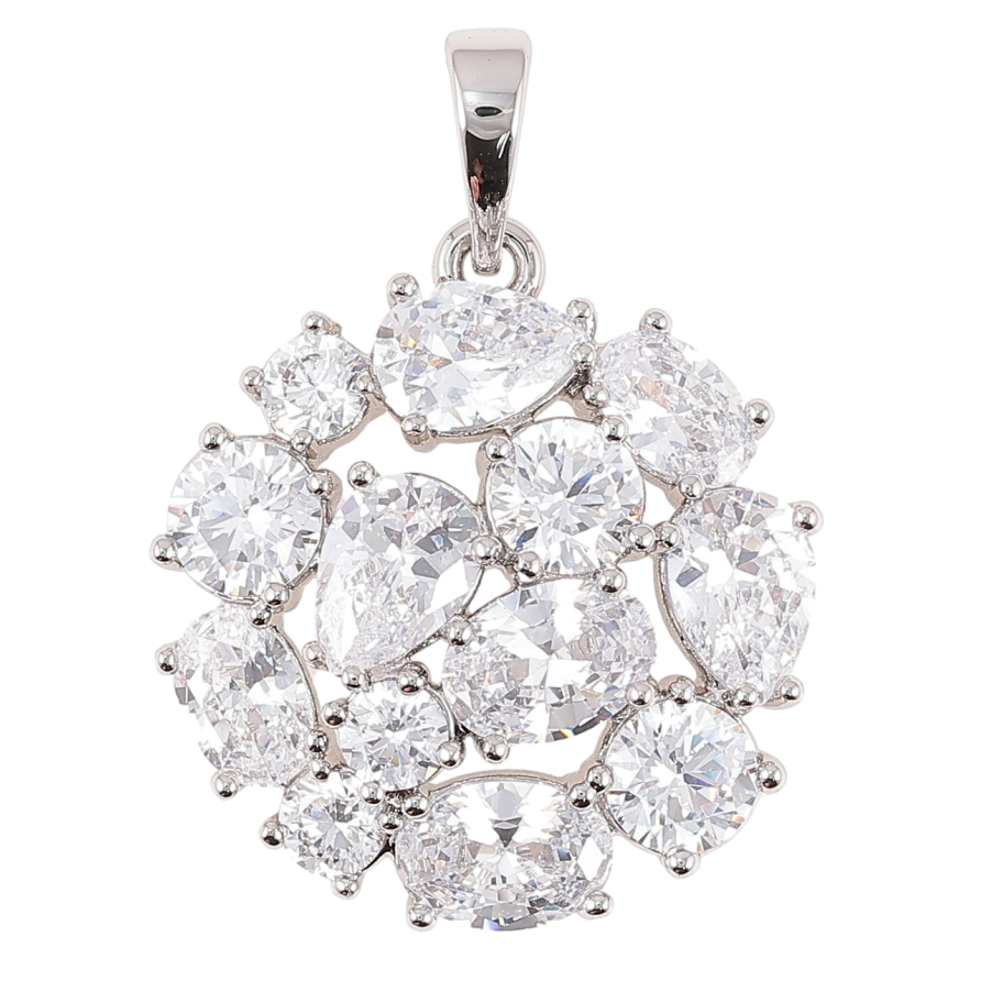 Кулон Xuping Родий Россыпь циркония для цепочки до 6мм фото №1