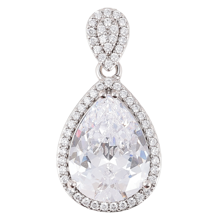 Кулон Xuping Родий Кристальная капелька для цепочки до 4мм фото №12 Кулон Xuping Родий Кристальная капелька для цепочки до 4мм фото №12