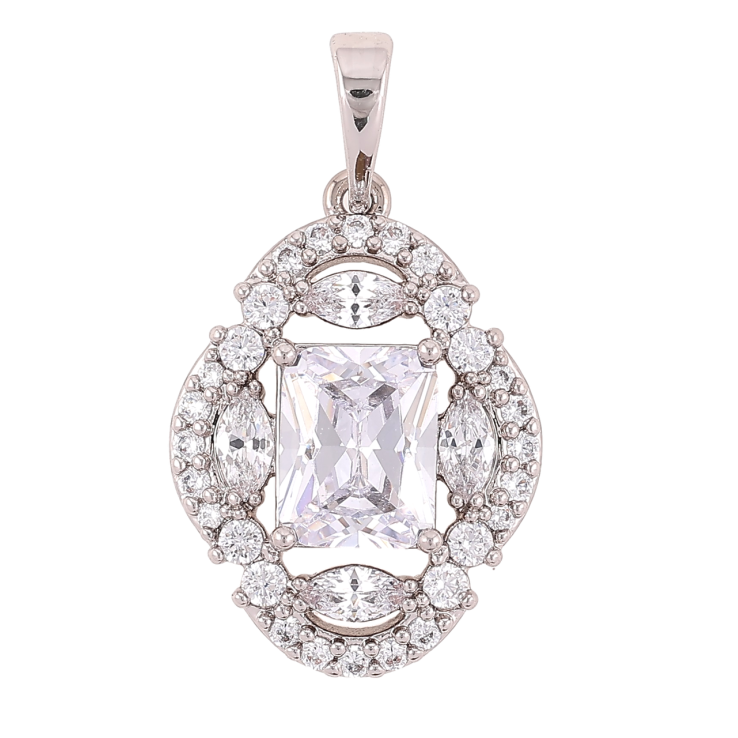 Кулон Xuping Родий Инкрустация цирконием для цепочки до 6мм фото №24 Кулон Xuping Родий Инкрустация цирконием для цепочки до 6мм фото №24